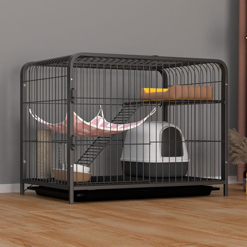 Pet Cage Double Layer Cat Villa Iron Cage Villa Pet House Cat Nest Climbing Frame