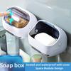 Soap Box Perforated Wall Mounted Drain Soap Box Bathroom Storage Soap Box Storage Rack