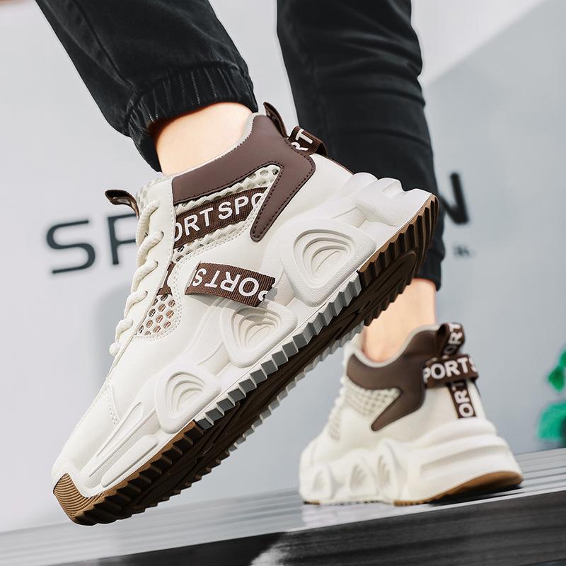 Men's Shoes 2025 New Summer Youth Casual Versatile Sports Trendy Shoes Student Platform Heightening Breathable Dad Shoes