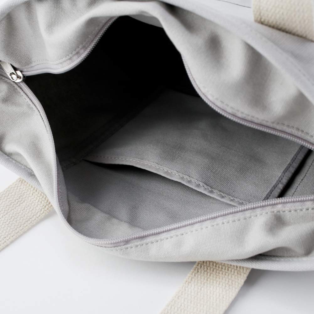 Converse Canvas Tote Bag, Medium, with Dwear Sticker, Canvas Tote Bag for Men and Women, TOKYO All Star (Medium, All Gray)