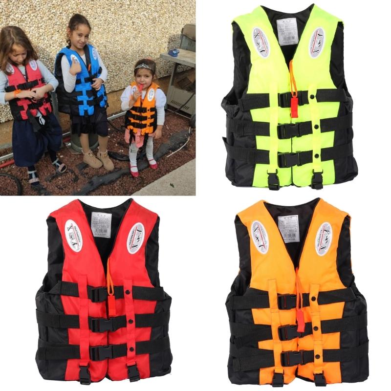 Kids Swimming Life Vest Adjustable Boating Drifting Aid Jackets Buoyancy Jackets with Whistle for Water Sports Activity