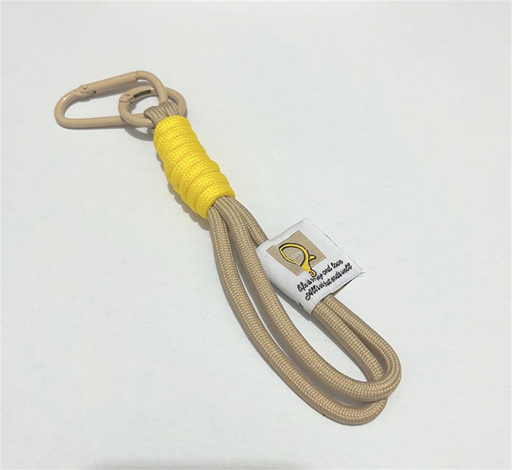 Creative Braid Rope Keychain Color Carabiner Alloy Keyring Phone Case Lanyard Backpack Pendant Accessory Unisex Hanging Jewelry
