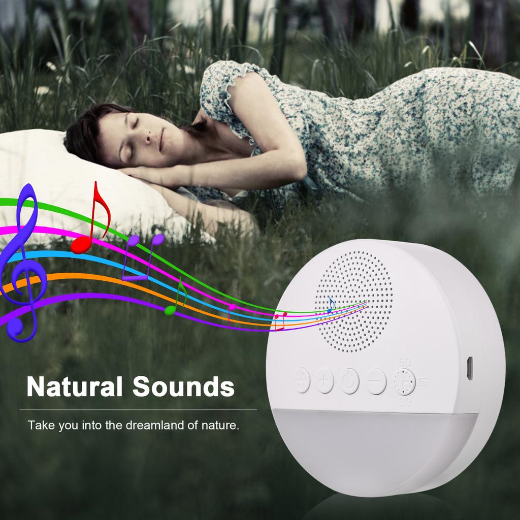 Music Light Media Player Built-in 20 Soothing Sounds Night Light & Intelligent Timing for Sleep Relaxation