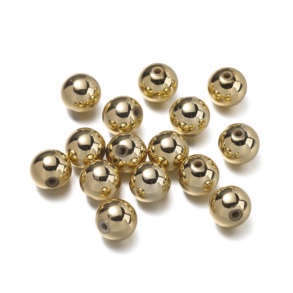 20-100pcs Christmas ABS Plastic Colorful Round Beads 6-12mm Spacer Loose Beads for DIY Earrings Bracelet Jewelry Making Supplies