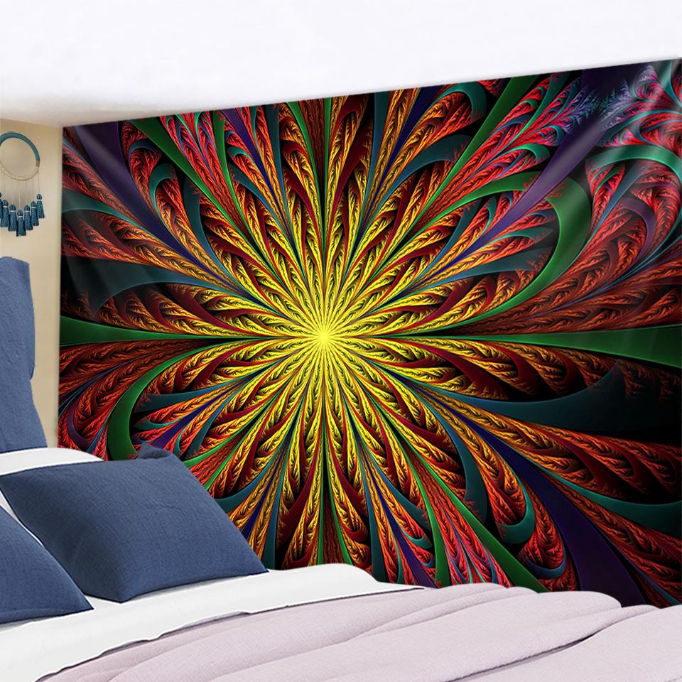 Wall Hanging Tissu Boheme Mandala Tapestry 3D Jade Home Decor Living Room Background Wall Carpet Cloth Hippie Blanket