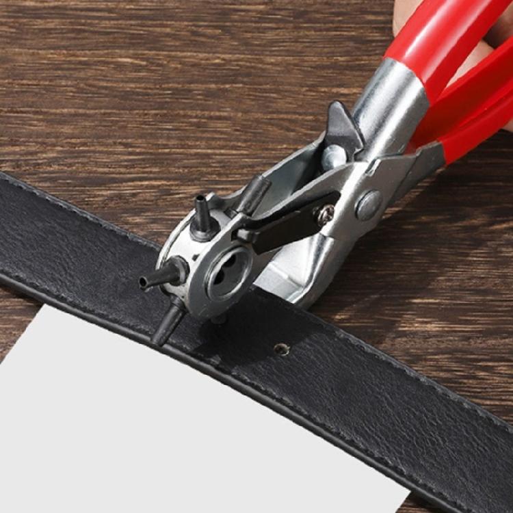 Leather Punch Tool With Ergonomic Handle Accurate Hole Positioning For Belts Bags Shoes Portable