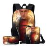3 Piece Backpack Lunch Bag Pencil Case Set with Printed Design Durable Material Adjustable Straps Suitable for School Travel and Daily Use