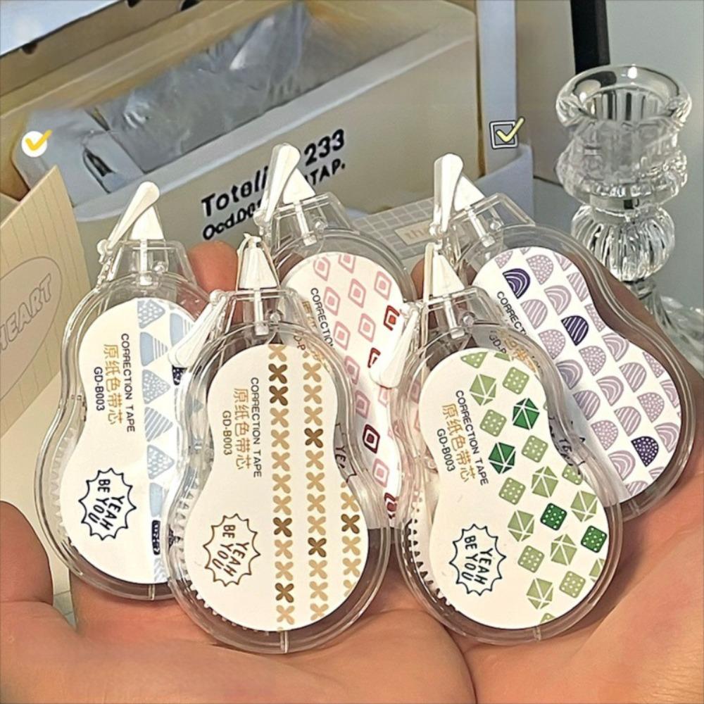 5pcs/Set Large Capacity Correction Tape Flip Design Student Alteration Tape  School Supplies