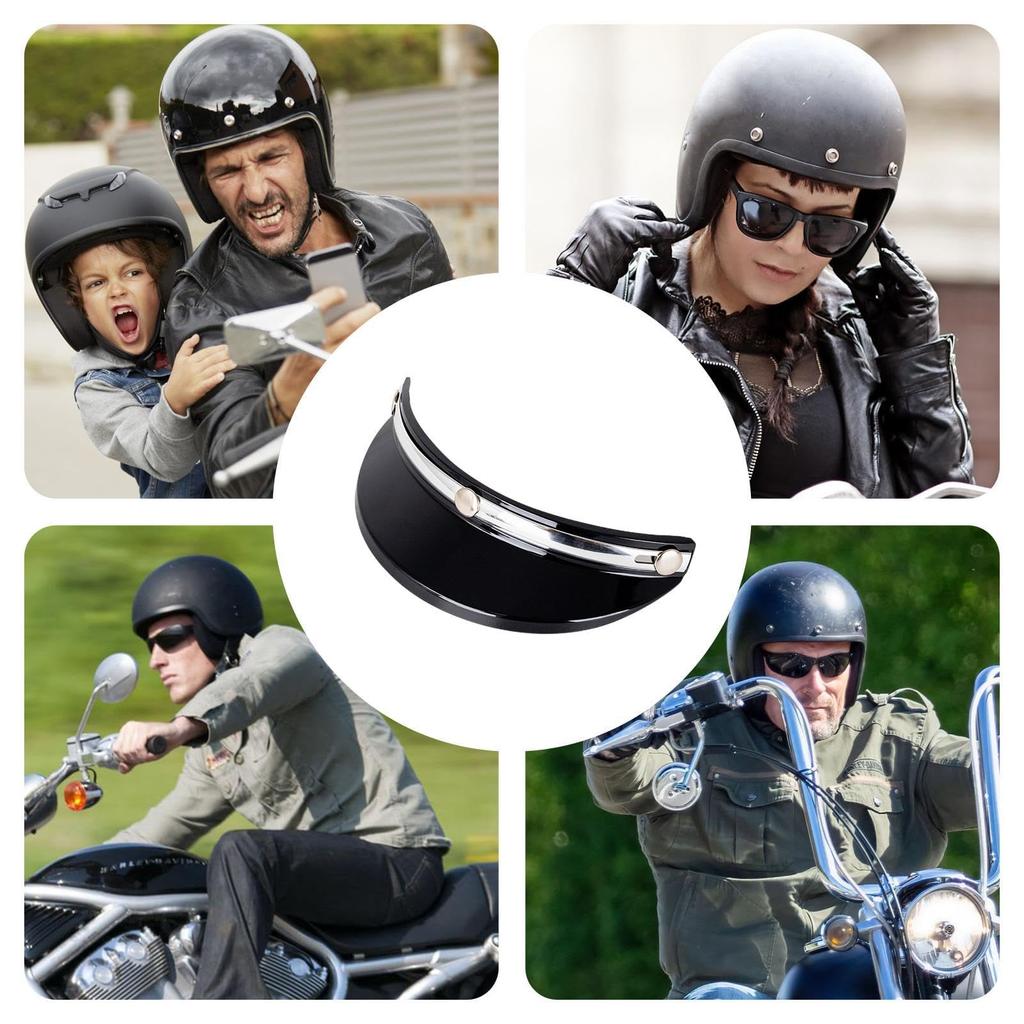 bike visor,retro helmet universal brim 3 button brim motorcycle hat visor 3 clip design