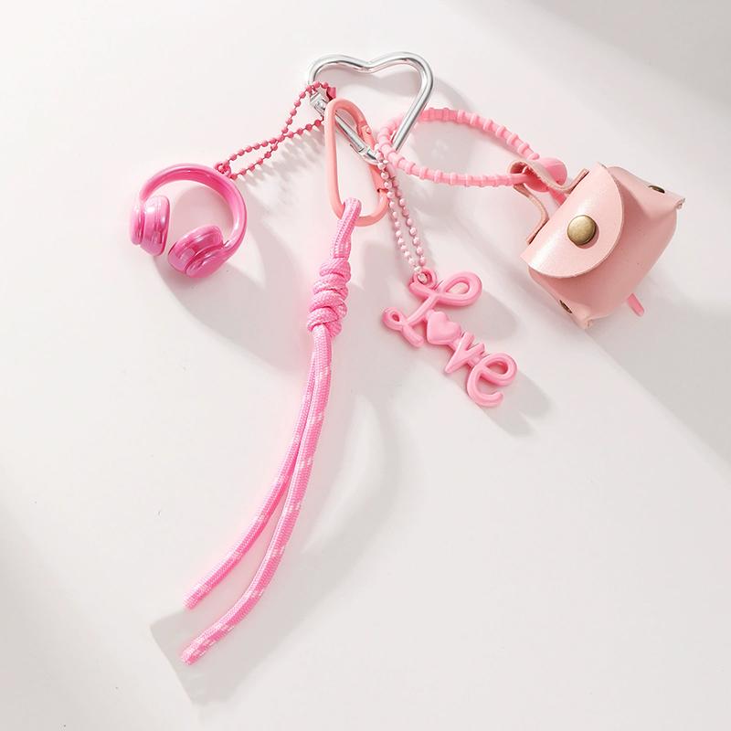 Bag Charm Boho PU Leather Maillard Braid Rope Pendant Woven Rope Mini Bag Bow Bag Charm Acrylic Cute Gift