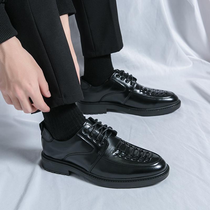 Luxury Brand Mens Formal Shoes Italian Design Leather Dress Shoes Men Office Business Oxfords Wedding Shoes Causal Male Footwear