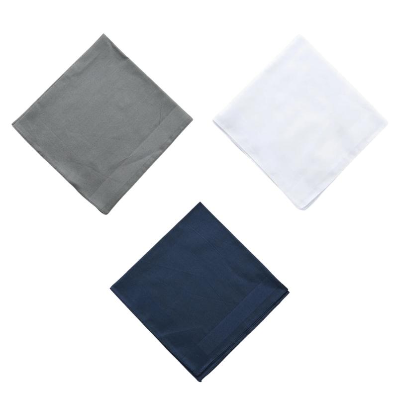 Pocket Square for Adult Men Square Handkerchief Multiuse High Absorbent Sweat Wipe Pocket Towel for Business Suit 3PCS