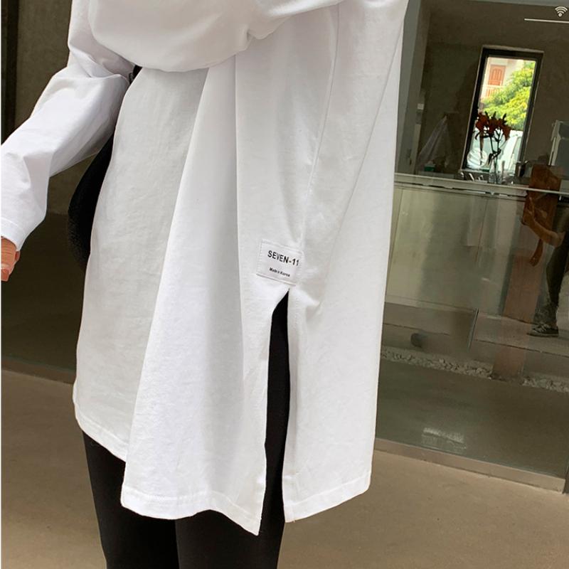 GMXIA Modisches, lässiges T-Shirt und Oberteil mit langen Ärmeln und O-Ausschnitt für Damen