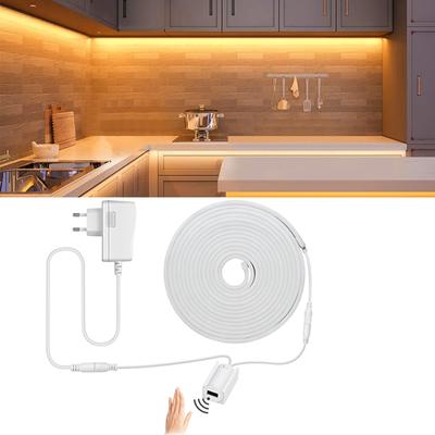 Hand Sweep Sensor LED-Streifen Neonlicht 12V Hintergrundbeleuchtung Lampe Flexibles Band wasserdicht für Zuhause Kleiderschrank Hintergrundbeleuchtung EU-Stecker