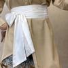 Trouser Decoration Ethnic Style Satin Ribbon Belt Bowknot Adjustable Lace Up Waistband Long Girdle Wide Waistband Pants