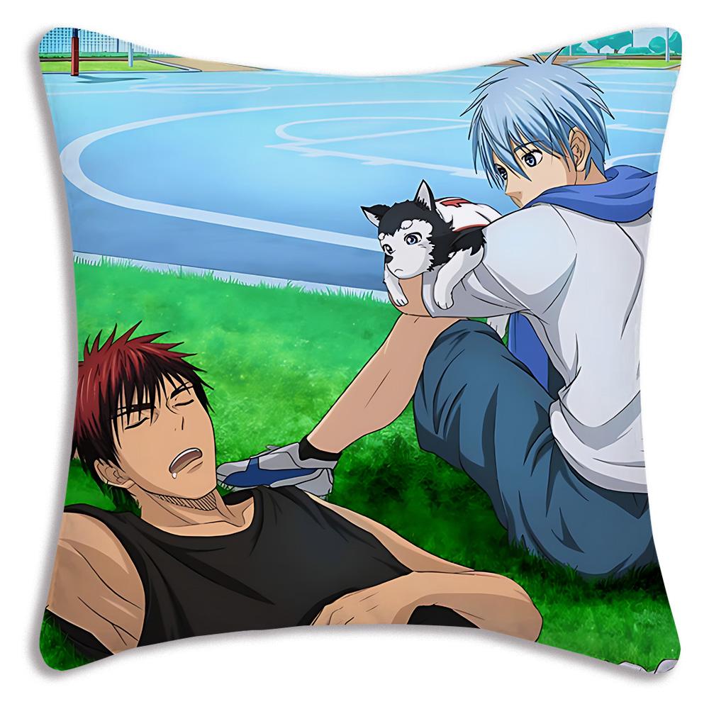 Anime For Kurokos No Baskets Pillow Covers Cartoon Sofa Decorative Home Double-sided Printing Short Plush Cute Cushion Cover