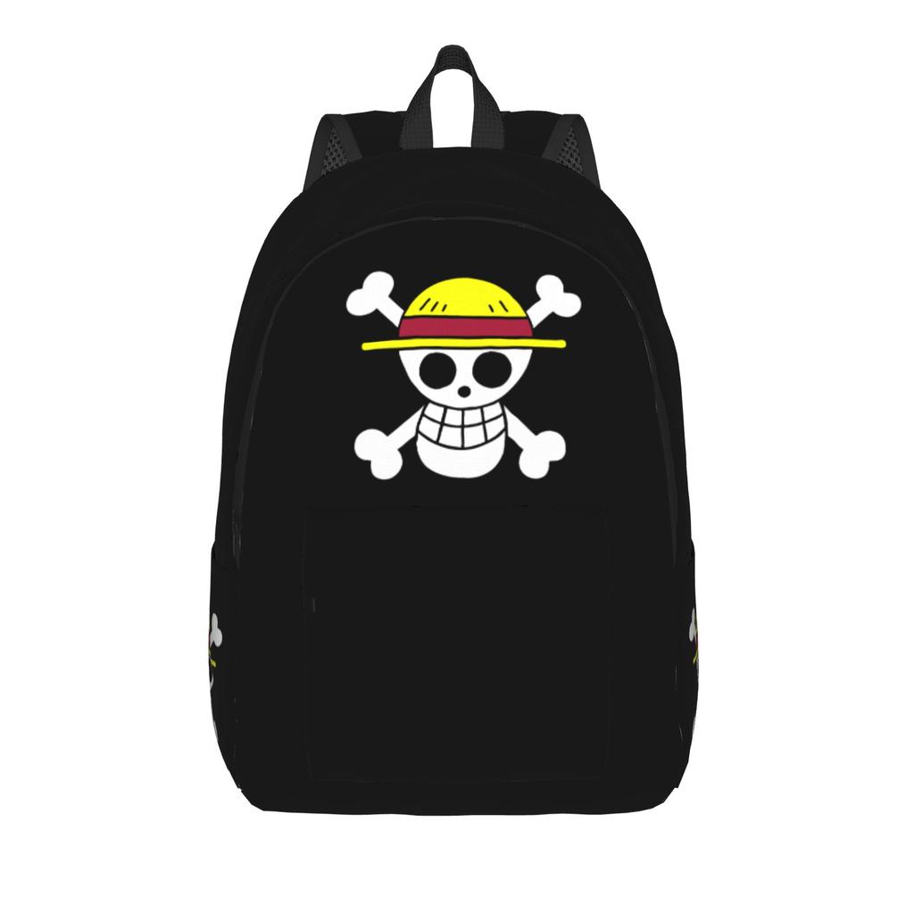 Monkey D. Luffy One Piece Fashion Backpack with Pocket Student Work  Daypack for Men Women College Canvas Bags
