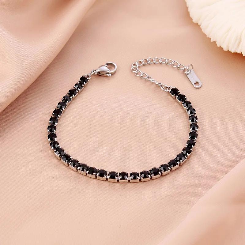 

2026 New In Stainless Steel Bracelet For Women Adjustable Tennis Braclet Luxury Zirconia Braslet Girlfriend Gift Pulsera Femme