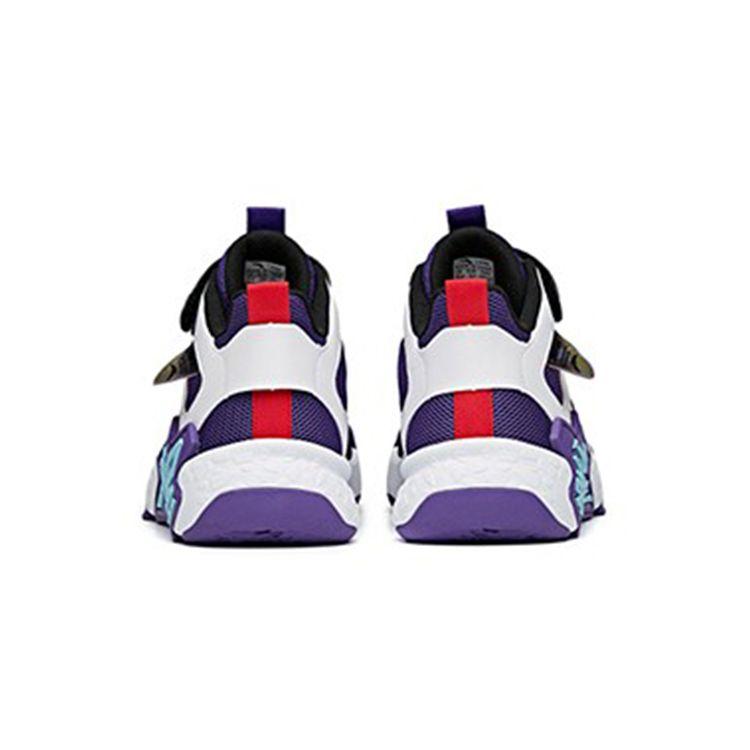 Anta Kids Cement Nemesis Velcro Non-Slip Shock Absorbing Wear-Resistant Breathable Mid-Top Basketball Shoes Kids Basketball Shoes A312131153A-3