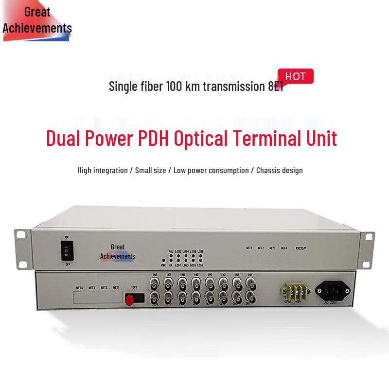 Hongji HJ-E8D100 PDH Fiber Optic Transceiver