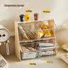 Tea Bag & Lip Glaze Organizer: Dustproof Desktop Storage Box for Office or Pantry