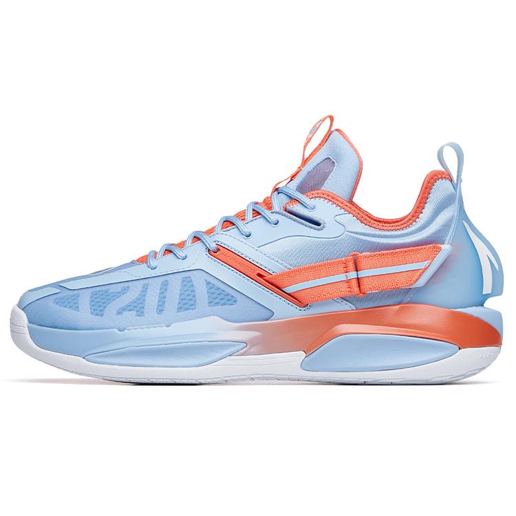 New ANTA GH3 Basketball Shoes Men Low Top Blue/Orange 112211103-6