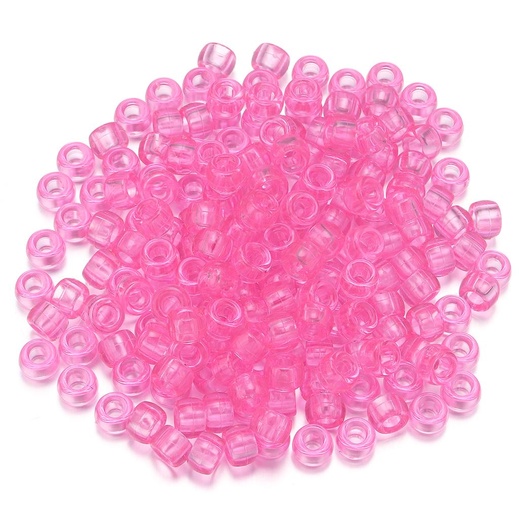 200pcs Transparent Acrylic Beads 6x9mm Big Hole Loose Spacer Beads For Jewelry Making DIY Necklace Bracelets Key Chain Supplies