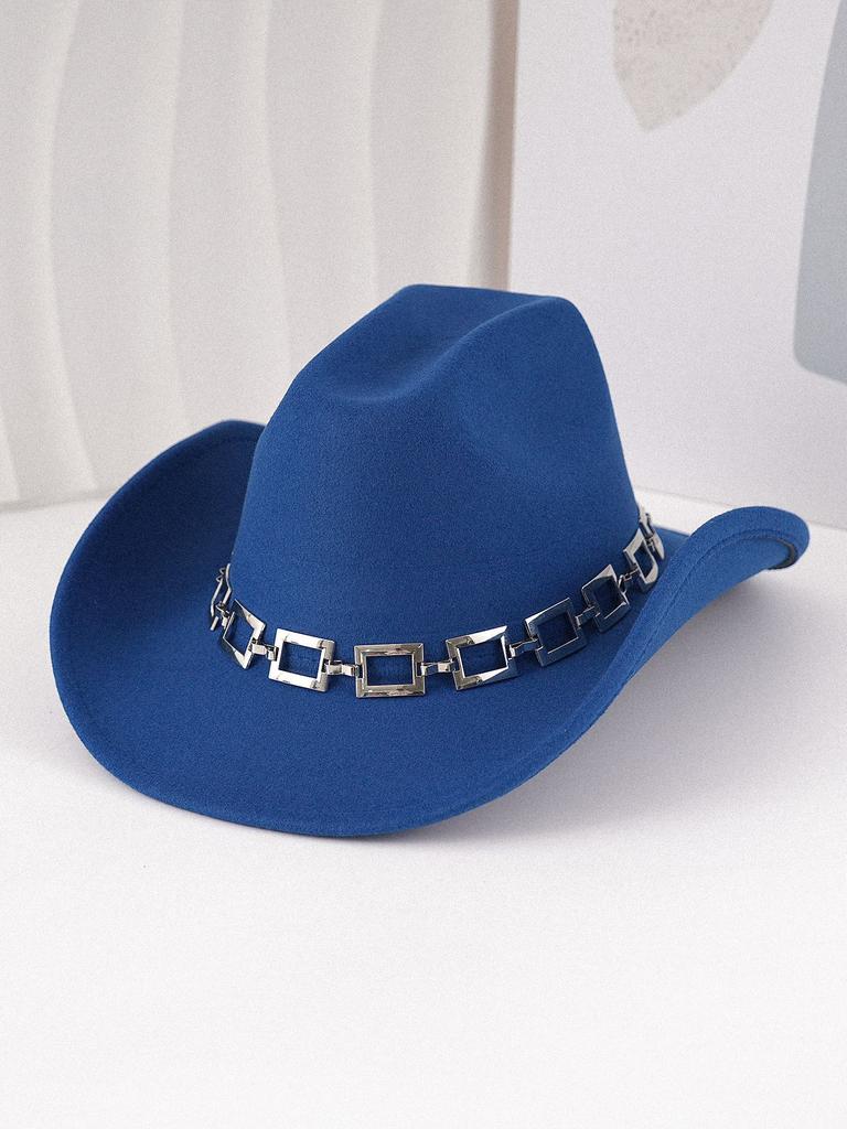 Silver Square Metal Hat Strap Fashion Western Cowboy Hat Top Hat Felt Hat Panama Hat Vintage