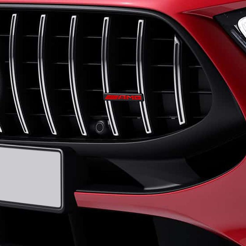 Car Chrome Front Hood Grille AMG Emblem Badge Auto Trinket Styling For Mercedes Benz GLA C E S G Class CLA GLK W211 W212 W213
