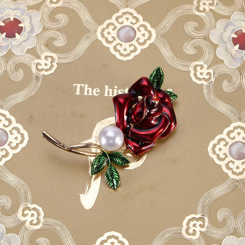 

Брошь из сплава «Стекающая роза», модные и универсальные аксессуары для одежды красный