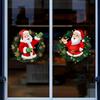 2pcs Santa Claus Christmas Window Stickers, Removable Window Clings for Farm, Yard, Bedroom, Living Room, Shopping Decoration