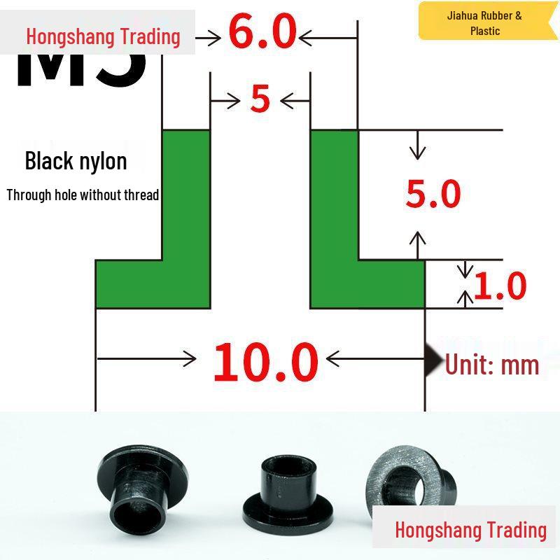 Step T-Shaped Nylon Insulating Bushing Washer, M3-M35 Thread Protection Spacer