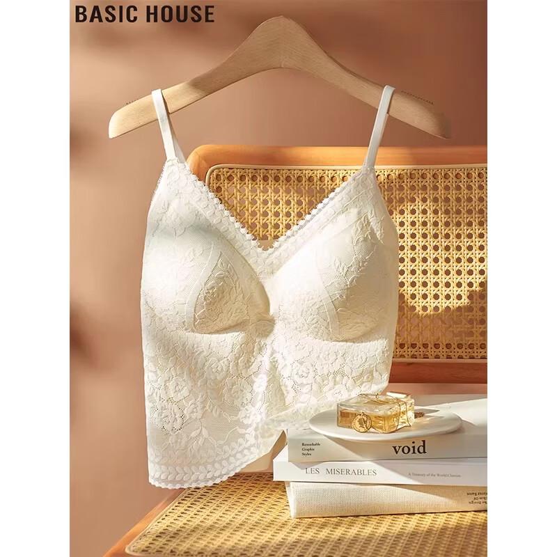

Базовая кружевная майка Basic House с V-образным вырезом и вставками One Size