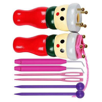 Knitting Tool Set Wooden Knitted Doll Set Knitting Toy Craft Set Easy To Use for Making Bracelets Necklaces