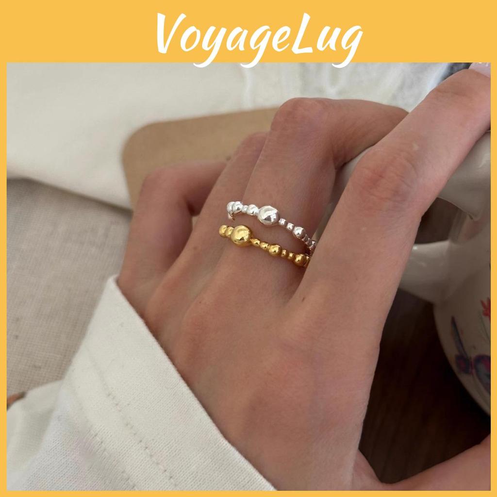 Inel Elegant Simplu Geometric Val pentru Femei Argintat S925 Ajustabil Accesoriu de Modă