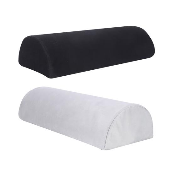 Half Moon Bolster Pillow for Legs Back Sleeping Knee Pillow Memory Foam Under Knee Pillow with Machine Washable Cover for Ankle Foot Comfort