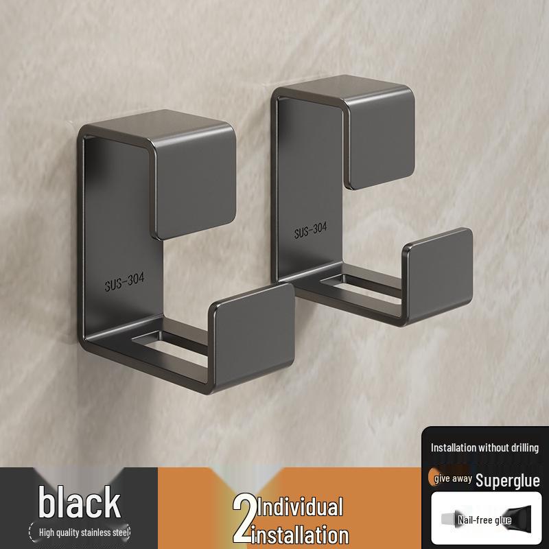 Punch-Free Bathroom & Kitchen Storage Rack with Hooks - Hanging Basin Organizer