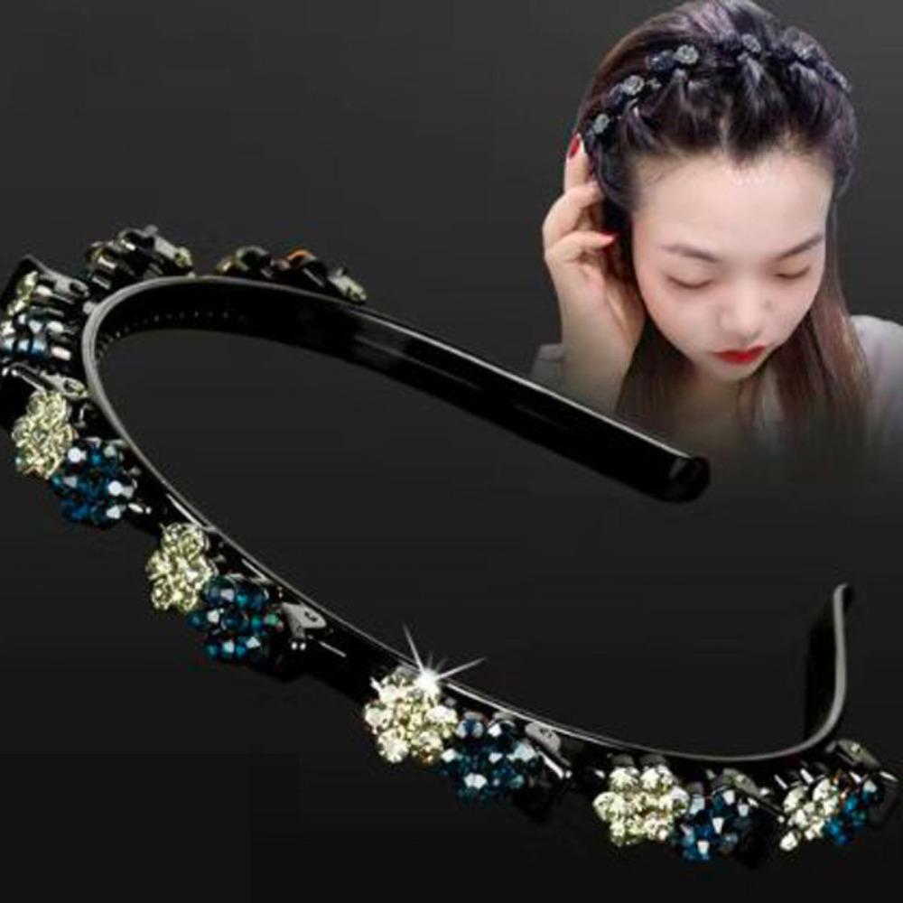 Plum Blossom Hair Bands with Clips Elegant Toothed Clip Braided Hairband  Gifts