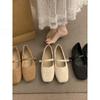 French retro woven hollow single shoes women's shoes 2025 new spring and autumn temperament beautiful word with Mary Jane shoes