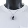 Natural Obsidian Point Pendant Necklace Pendulum for Dowsing 530 [Seki-Kira]