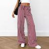 2026 Fashion Striped Elastic Waist Wide Leg Casual Pants