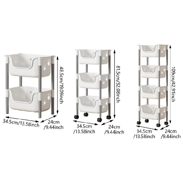 Convenient Rolling Storage Rack Multilayer Storage Solution with Drawers for Organizing Living Spaces Efficiently