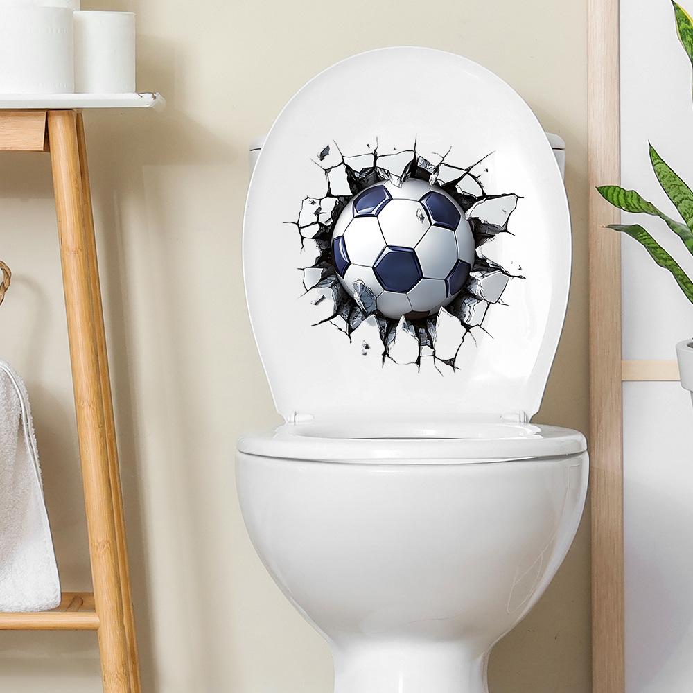 Broken Wall Football Bedroom Living Room Entrance Home Beautification Decoration Wall Stickers