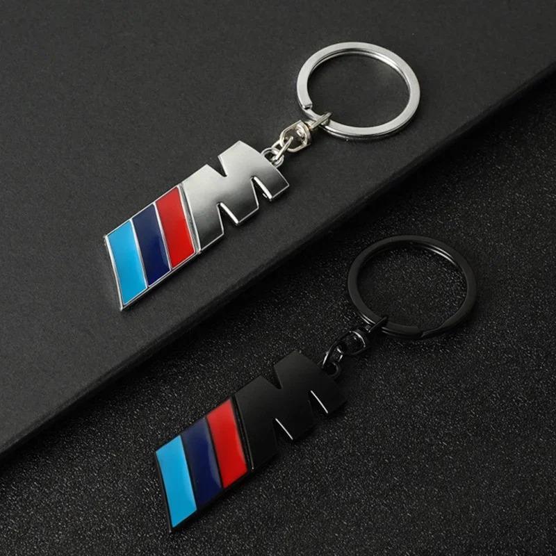 3D Carbon Fiber Metal Car Emblem Keychain Key Chain Keyrings Key Holders for BMW M3 M5 M Power Badge Auto Decoration Accessories ujhzt90