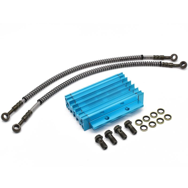 Motorcycle Aluminum Oil Radiator Bike Oil Cooler With Oil Pipe With Screw For Lifan 110 125cc Honda CRF Motocross Accessories