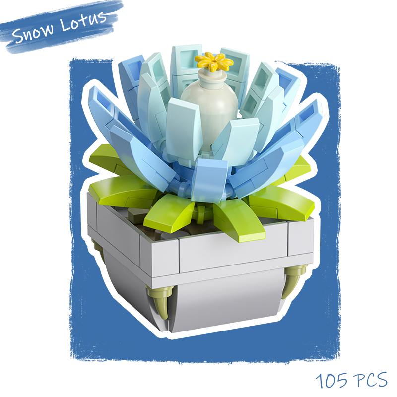 Topfkultur Blume Baustein Ziegel DIY Pflanze Spielzeug Weihnachtsgeschenk für Mädchen Erwachsene Kind Simulation süße Desktop-Dekorationen