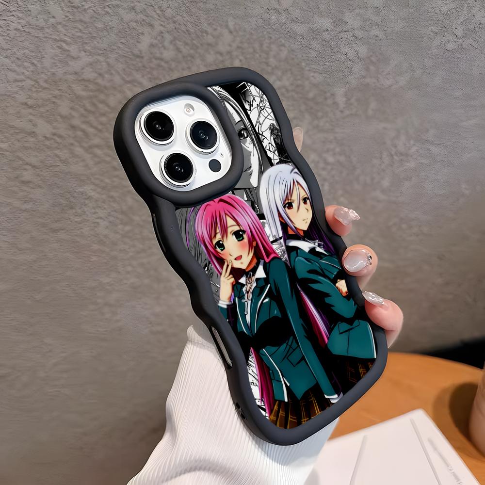 Rosario Vampire Moka Akashiya Phone Case for iPhone 17 16 15 14 13 12 11 Air Pro Max Plus Wavy Edge TPU Colorful Cover Luxury iPhone 11 Pro