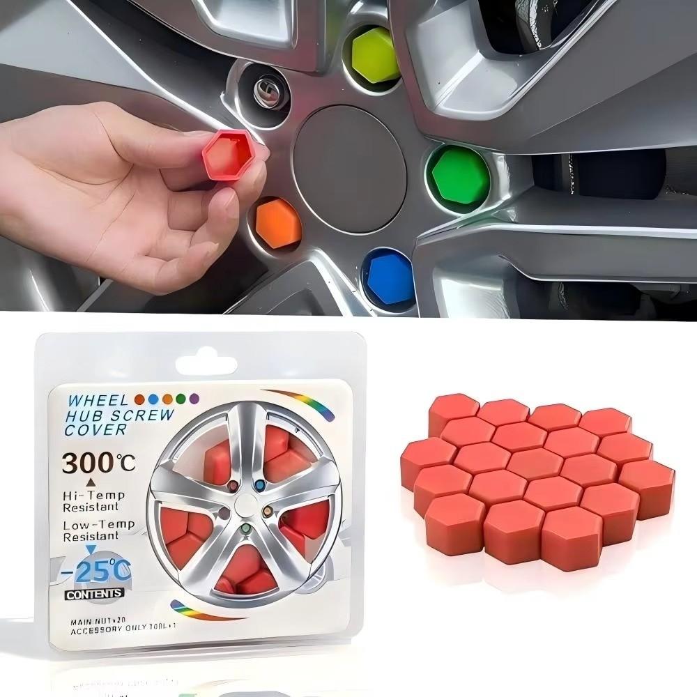 20Pcs 19mm Lug Bolt Covers Silicone Tire Wheel Screw Caps N Car Wheel Nut Caps Rim Protection