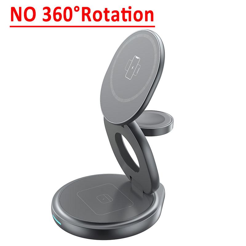 Soporte Cargador Inalámbrico Magnético Plegable de 30W Para iPhone15 14 13 12 Pro Max Reloj Airprods Pro Estación de Carga Rápida 3 en 1
