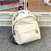 Color Solid Fashionable Letter Pattern Lightweight Neutral Backpack For Outdoor